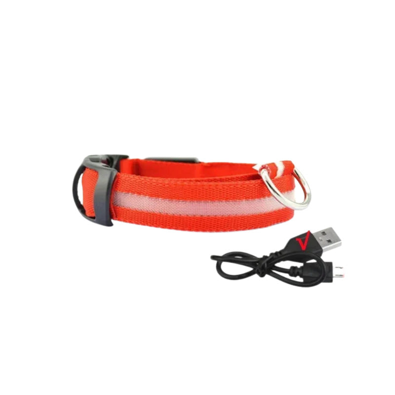 Adjustable USB Rechargeable LED Pet Safety Collar
